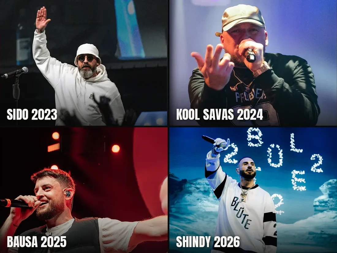 Aftershow-Acts der letzten Jahre: Sido 2023, Kool Savas 2024, Bausa 2025, Shindy 2026